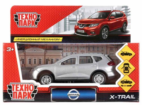 Технопарк металлическая модель "Nissan X-Trail" / цвет серебристый